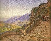 johannes wilhjelm landskab fra civita d' antino Spain oil painting artist